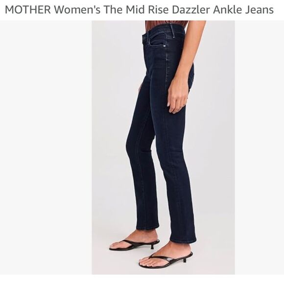 MOTHER Women's Straight Leg Jeans - Dark Blue - Picture 5 of 16